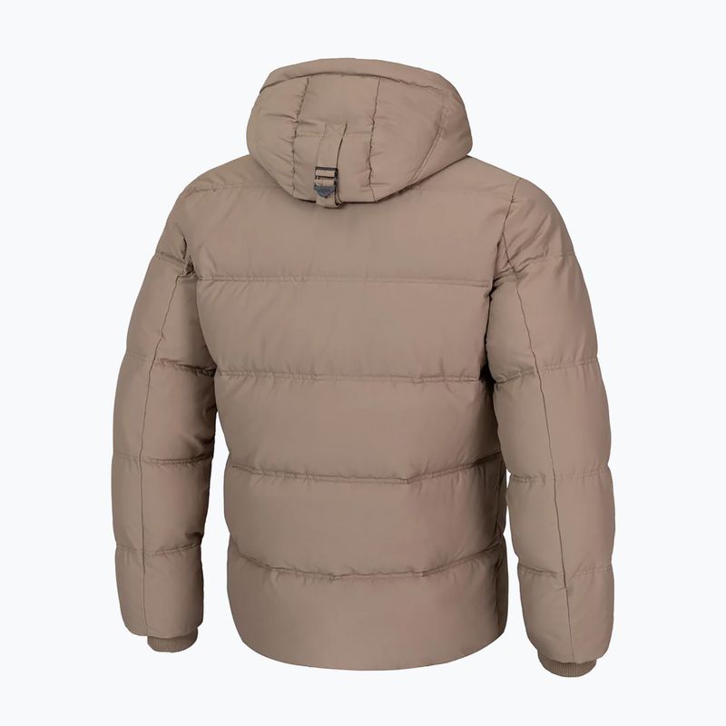 Vyriška žieminė striukė Pitbull Duncan Quilted Hooded dark sand 3