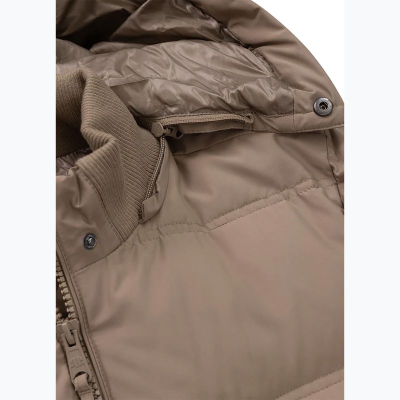 Vyriška žieminė striukė Pitbull Duncan Quilted Hooded dark sand 6