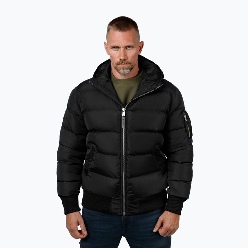 Vyriška žieminė striukė Pitbull Gopher Quilted Hooded black 3