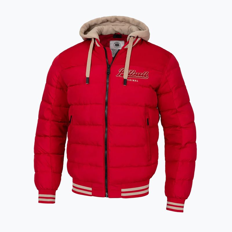 Vyriška striukė Pitbull Hidden Quilted Hooded red/beige 6