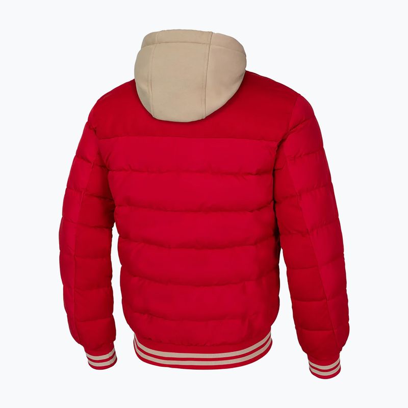 Vyriška striukė Pitbull Hidden Quilted Hooded red/beige 8