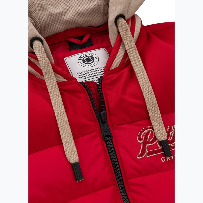 Vyriška striukė Pitbull Hidden Quilted Hooded red/beige 9