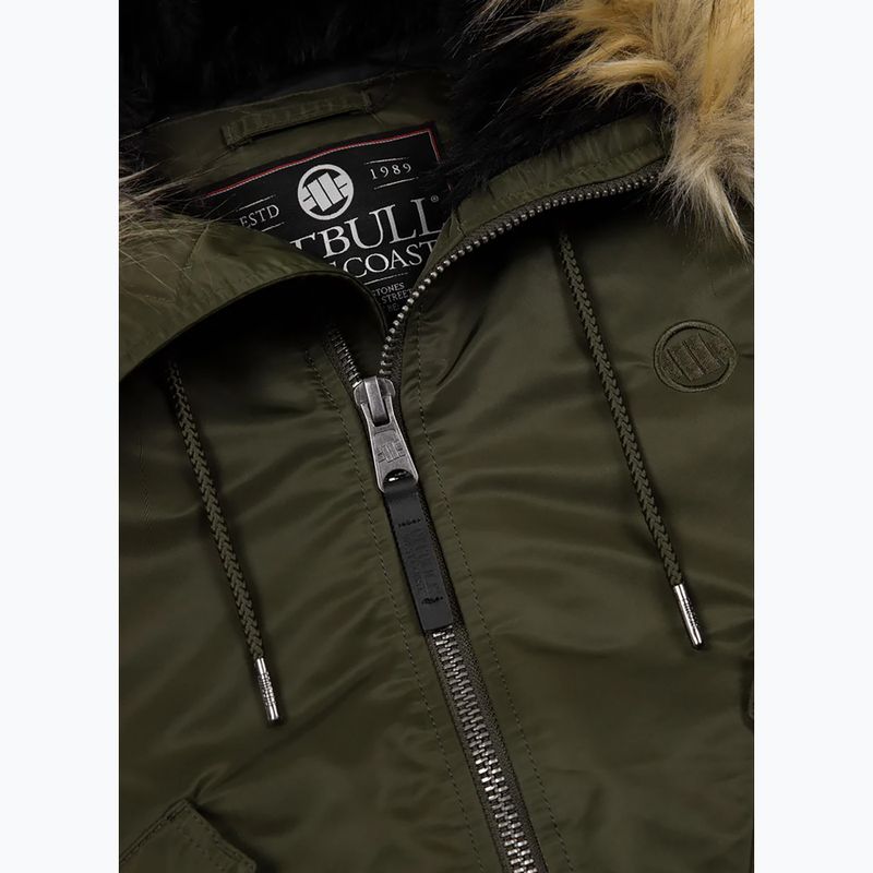 Vyriška žieminė striukė Pitbull Harvest Hooded Bomber olive 6