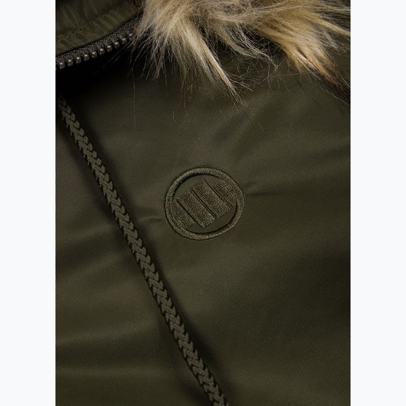 Vyriška žieminė striukė Pitbull Harvest Hooded Bomber olive 9