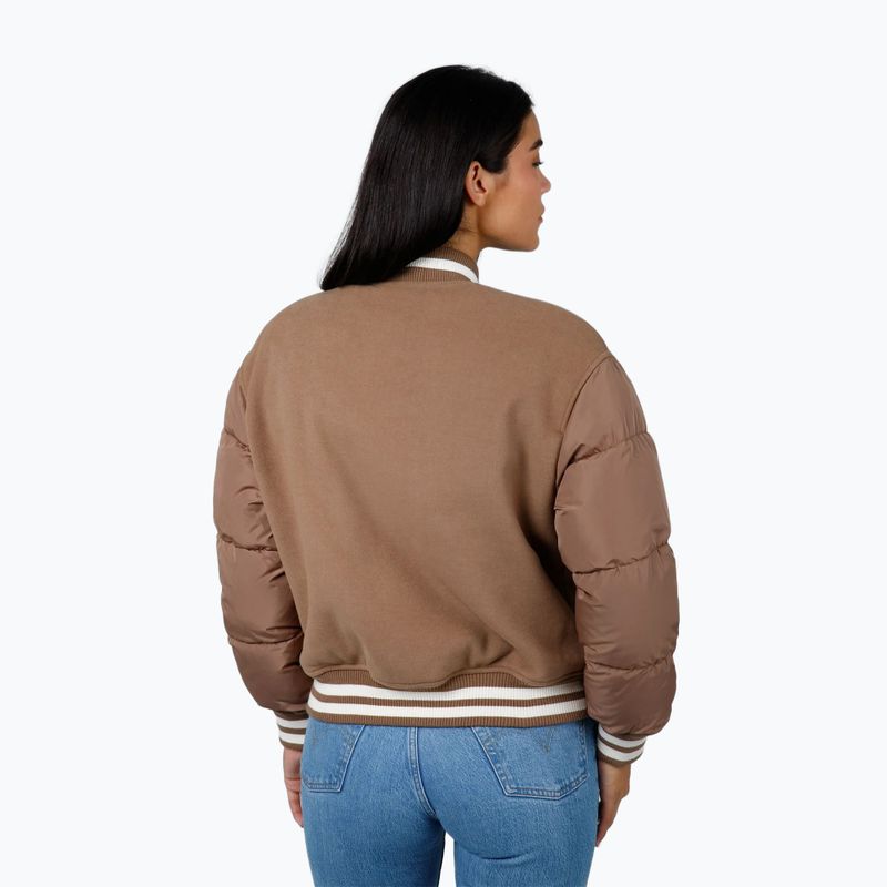 Moteriška striukė Pitbull Buena Quilted Varsity brown 3