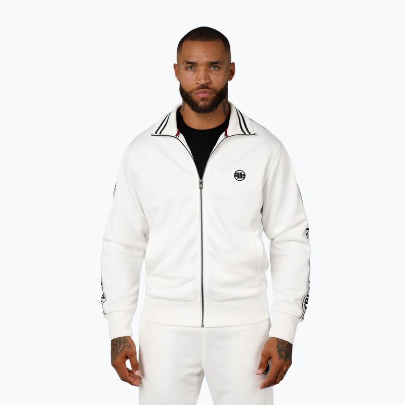 Vyriškas džemperis Pitbull Trackjacket Tape Logo Terry Group off white
