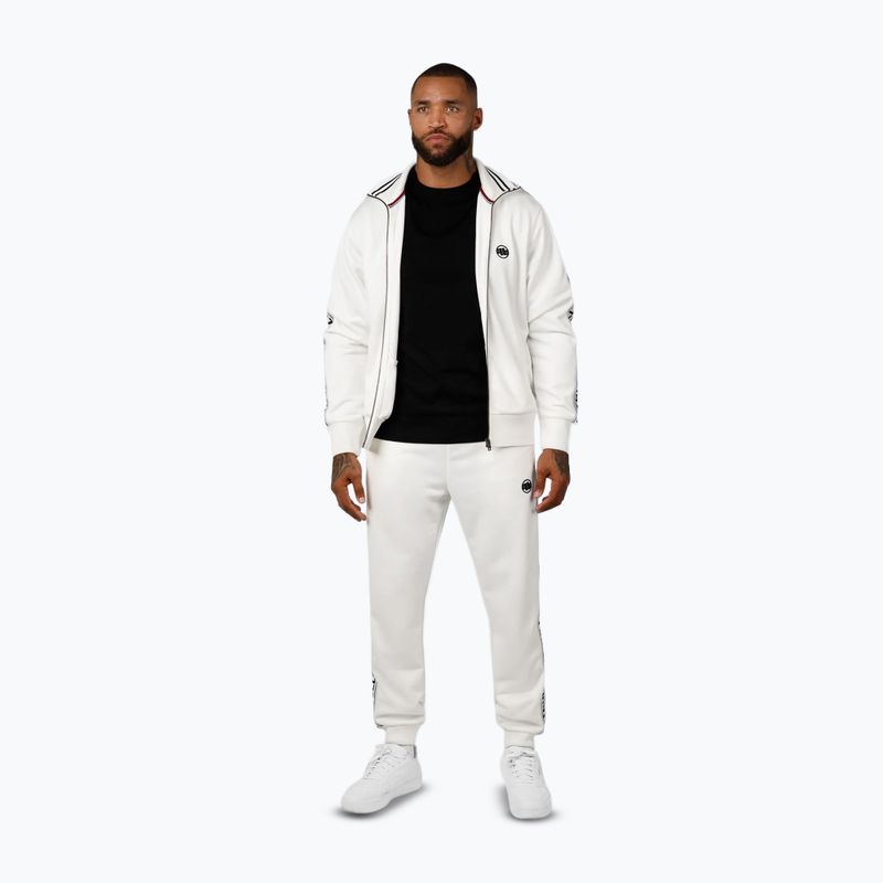 Vyriškas džemperis Pitbull Trackjacket Tape Logo Terry Group off white 2