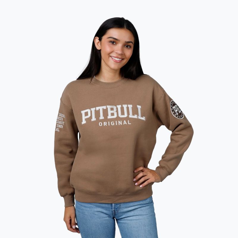 Moteriškas džemperis Pitbull Tyrian Crewneck coyote brown