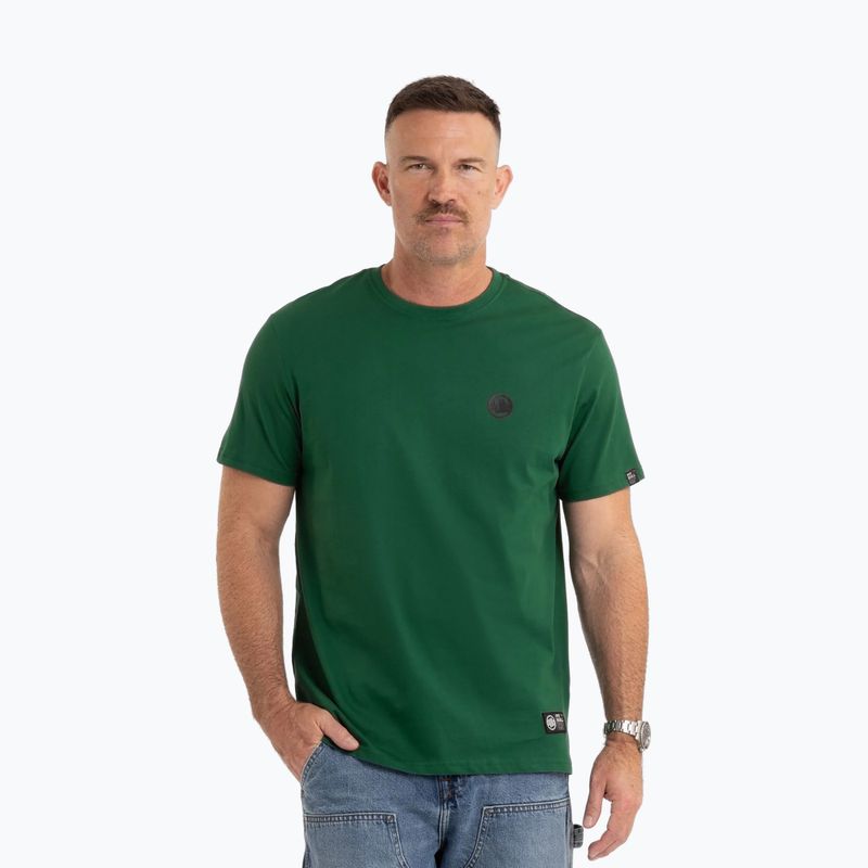 Vyriški marškinėliai Pitbull Small Logo leaf green