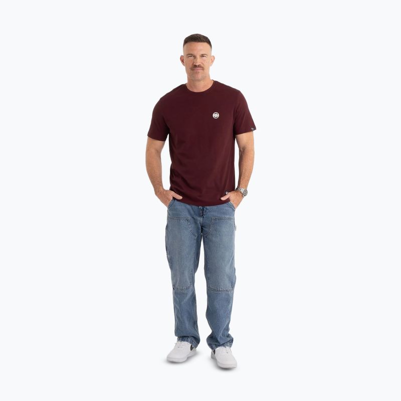 Vyriški marškinėliai Pitbull Small Logo dark burgundy 2