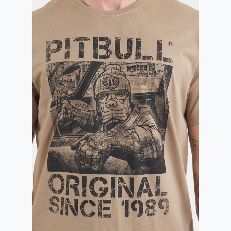 Vyriški marškinėliai Pitbull Drive dark sand 4