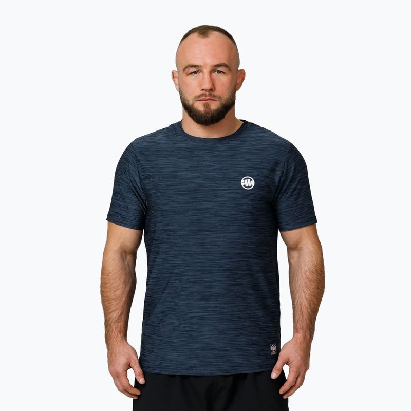 Vyriški marškinėliai Pitbull Small Logo Casual Sport navy melange