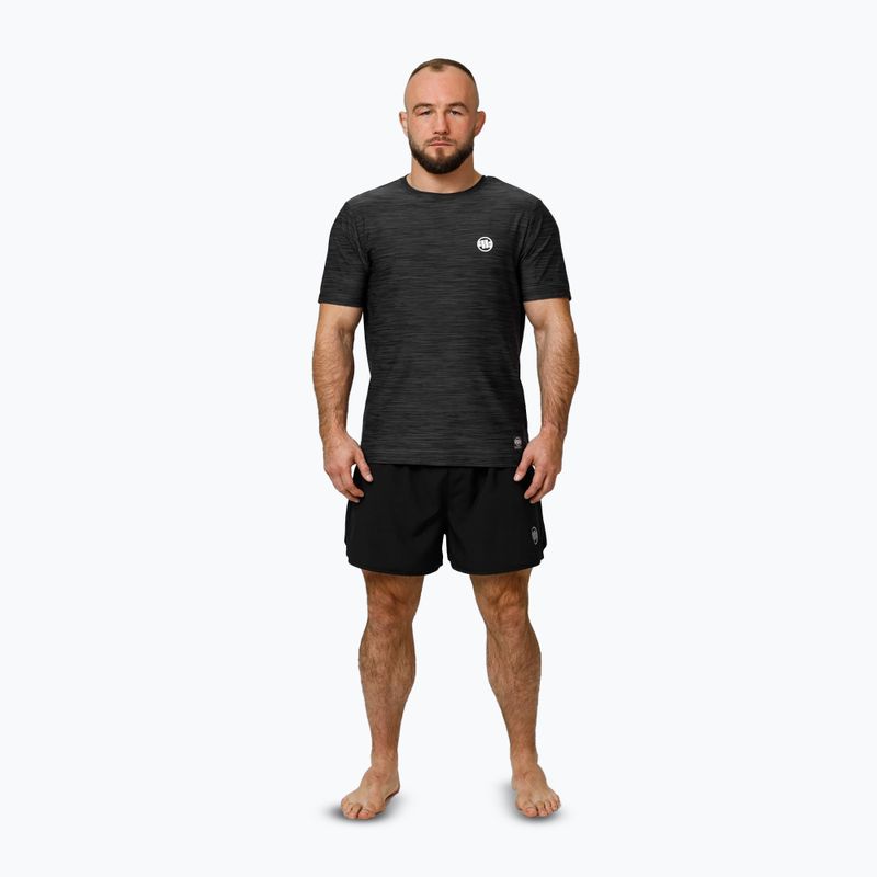 Vyriški marškinėliai Pitbull Small Logo Casual Sport black melange 2