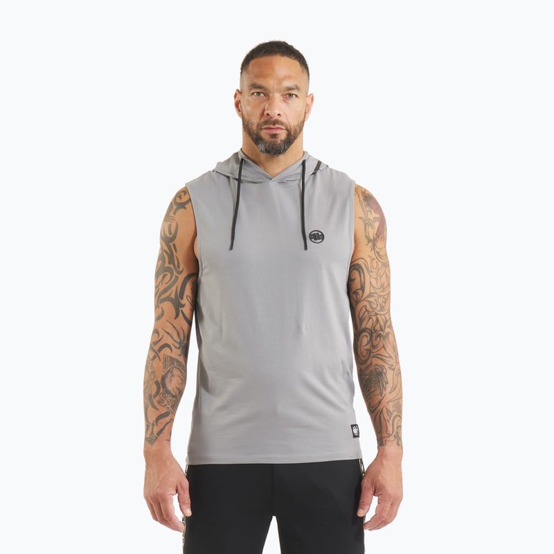 Vyriškas tank topas Pitbull Mercado Hilltop Hooded Sleeveless grey