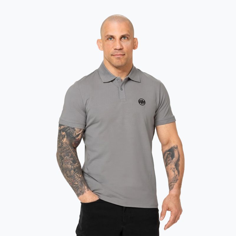 Vyriški polo marškinėliai Pitbull Polo Jersey Small Logo grey