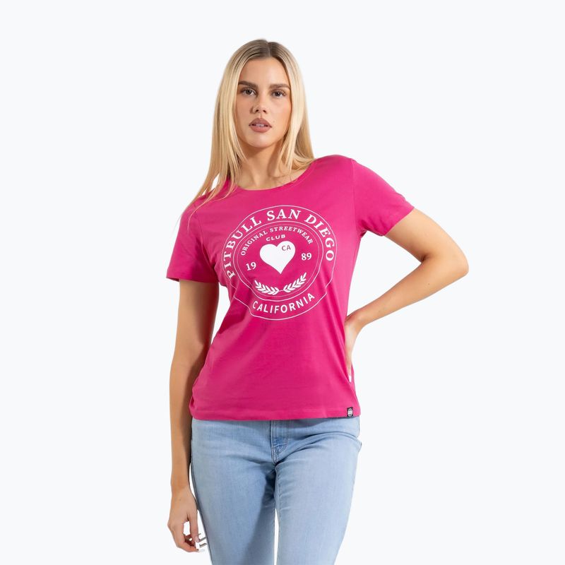 Moteriški marškinėliai Pitbull Heartie raspberry red
