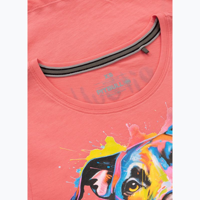 Moteriški marškinėliai Pitbull Watercolor coral 8