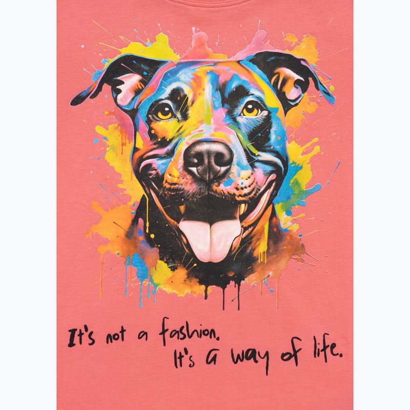 Moteriški marškinėliai Pitbull Watercolor coral 9