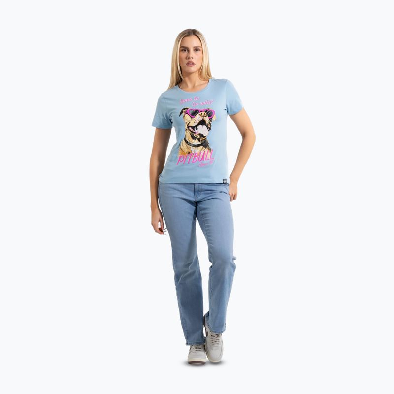 Moteriški marškinėliai Pitbull Synglasses Dog light blue 2
