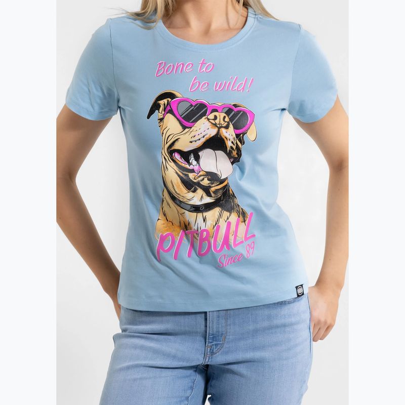 Moteriški marškinėliai Pitbull Synglasses Dog light blue 4