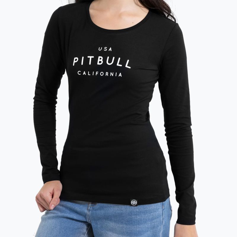 Moteriški marškinėliai ilgomis rankovėmis Pitbull Usa Cal Slim Fit black 4