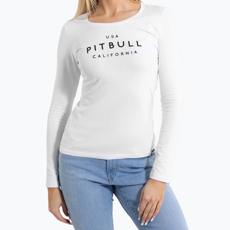 Moteriški marškinėliai ilgomis rankovėmis Pitbull Usa Cal Slim Fit white 4
