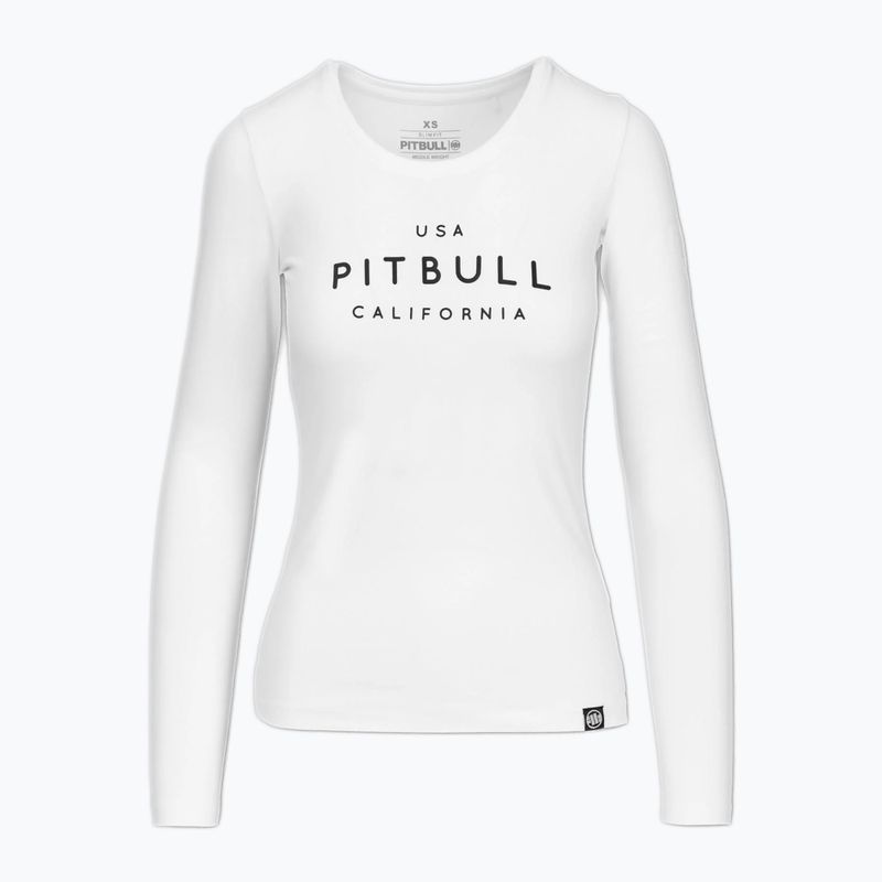 Moteriški marškinėliai ilgomis rankovėmis Pitbull Usa Cal Slim Fit white 6