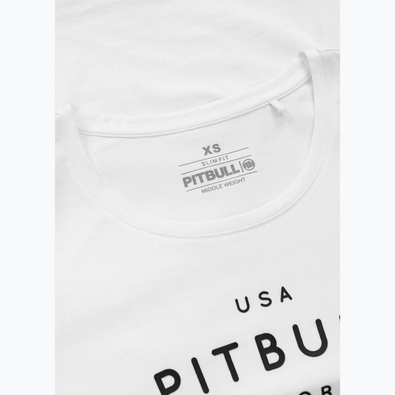 Moteriški marškinėliai ilgomis rankovėmis Pitbull Usa Cal Slim Fit white 9