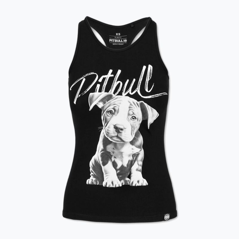 Moteriškas tank topas Pitbull Puppy black