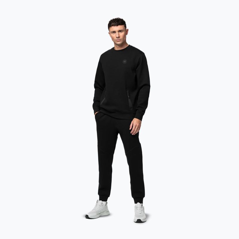 Vyriški Pitbull Dogwood Crewneck džemperiai su gobtuvu black 2