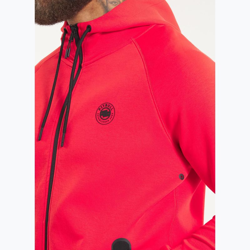 Vyriškas džemperis Pitbull Dogwood Hooded Zip Sweatshirt fluo/red 5
