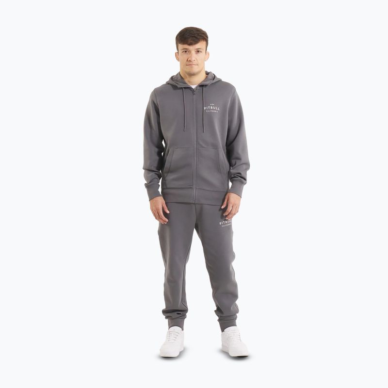 Vyriškas džemperis Pitbull Sampson Hooded Zip Sweatshirt graphite 2