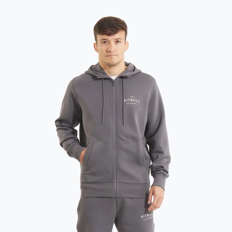 Vyriškas džemperis Pitbull Sampson Hooded Zip Sweatshirt graphite 4