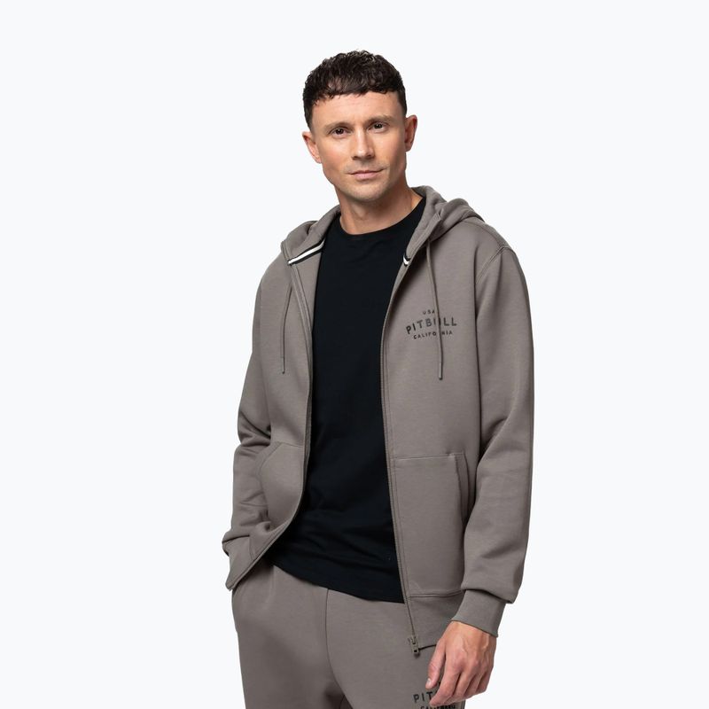 Vyriškas džemperis Pitbull Sampson Hooded Zip Sweatshirt taupe 4