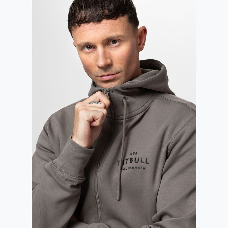 Vyriškas džemperis Pitbull Sampson Hooded Zip Sweatshirt taupe 5