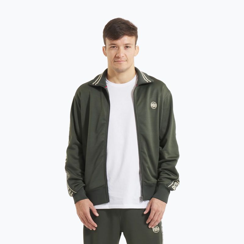 Vyriškas džemperis Pitbull Trackjacket Tape Logo Terry Group old green