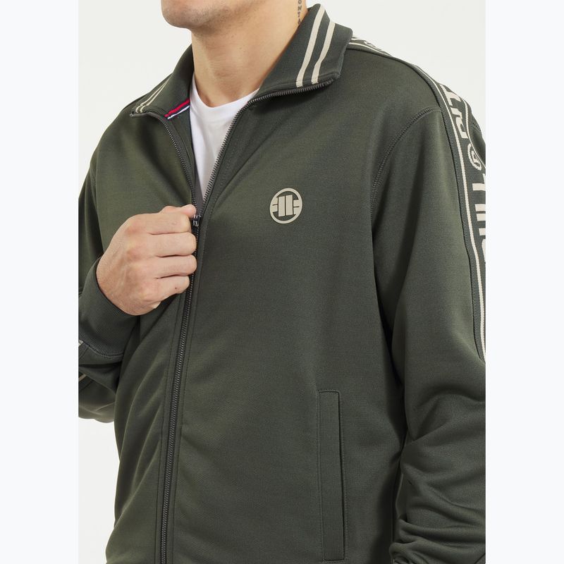 Vyriškas džemperis Pitbull Trackjacket Tape Logo Terry Group old green 4