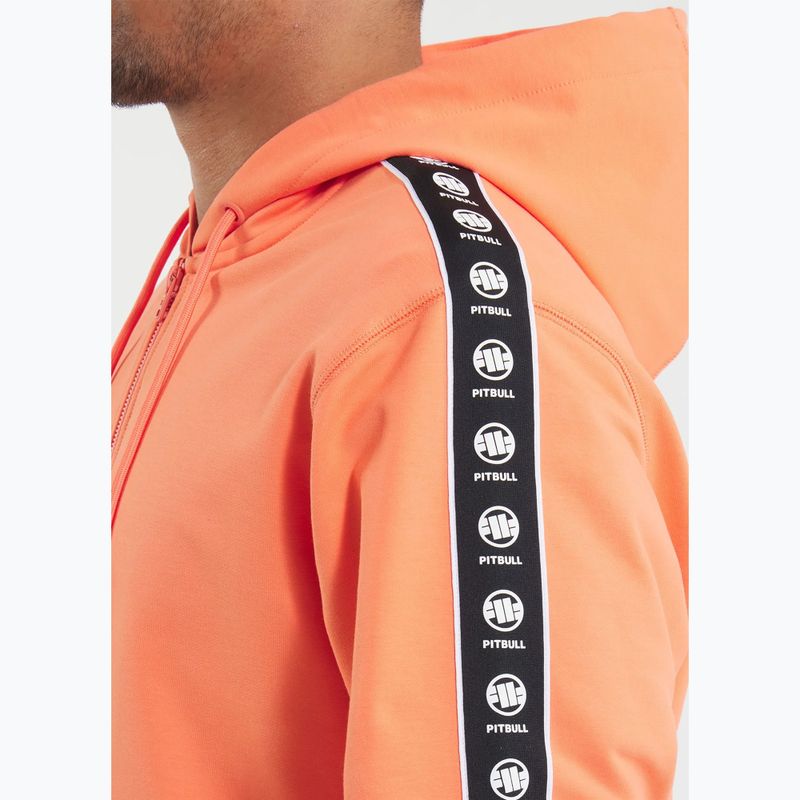 Vyriškas džemperis Pitbull Tape Nugget Hooded Zip Sweatshirt bright salmon 4