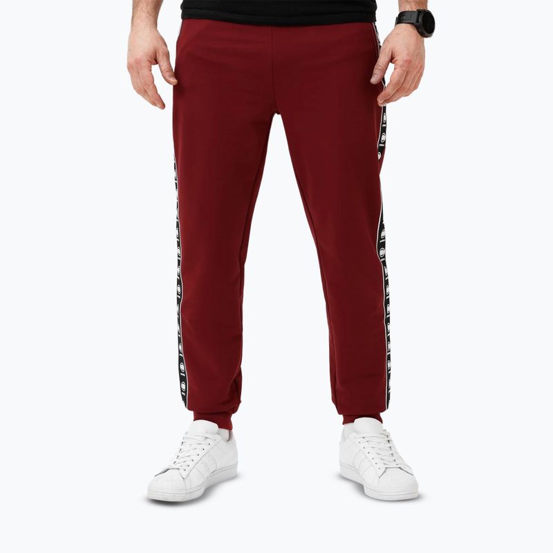 Vyriškos kelnės Pitbull Tape Nugget Jogging burgundy 4