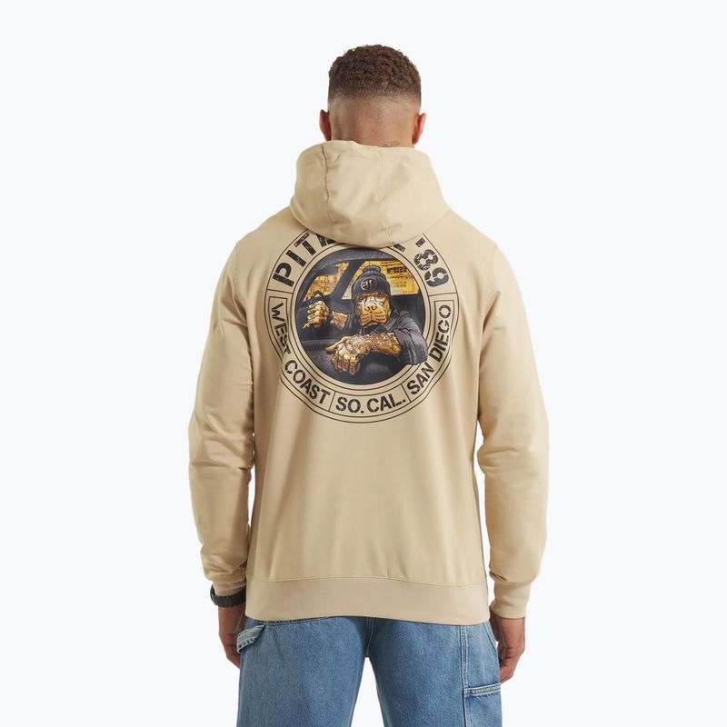 Vyriškas džemperis Pitbull Driving Hooded Sweatshirt pale sand 3