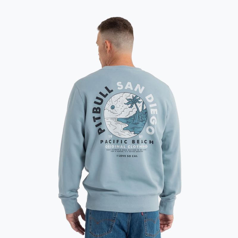 Vyriškas džemperis Pitbull Planet Surf Crewneck Sweatshirt light blue 3