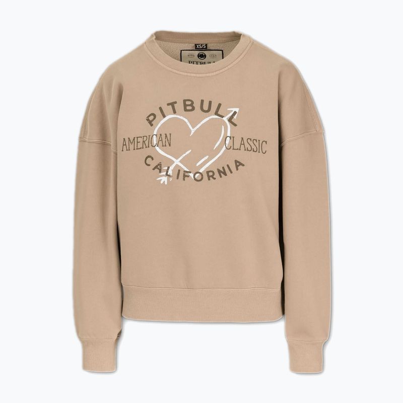 Moteriškas džemperis Pitbull Manzanita Heart Crewneck Sweatshirt sand 4