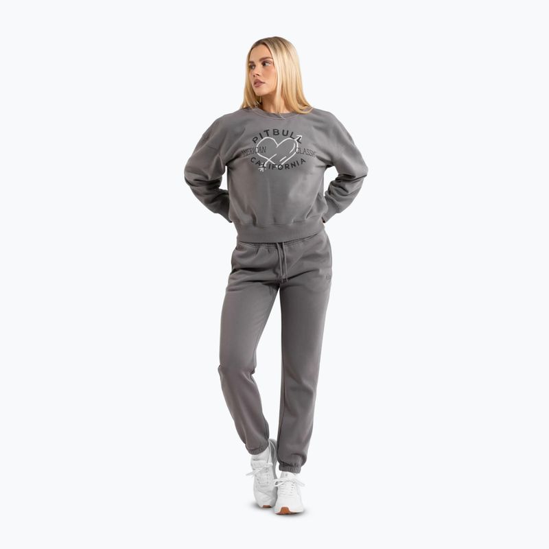 Moteriškas džemperis Pitbull Manzanita Heart Crewneck Sweatshirt washed grey 2