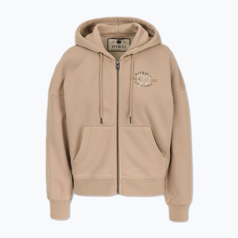 Moteriškas džemperis Pitbull Manzanita Heart Hooded Zip Sweatshirt sand 3