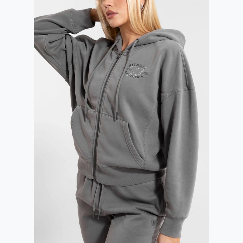 Moteriškas džemperis Pitbull Manzanita Heart Hooded Zip Sweatshirt washed grey 3
