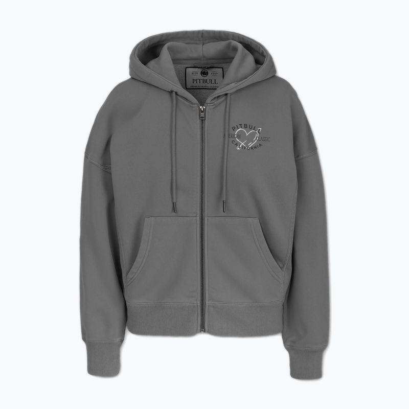 Moteriškas džemperis Pitbull Manzanita Heart Hooded Zip Sweatshirt washed grey 4