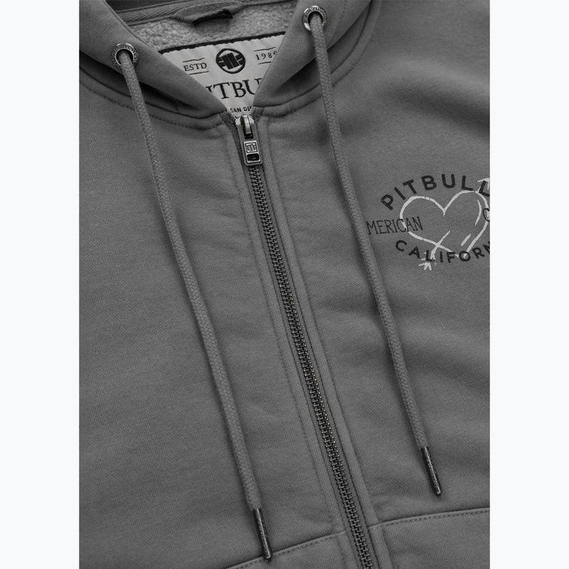 Moteriškas džemperis Pitbull Manzanita Heart Hooded Zip Sweatshirt washed grey 7