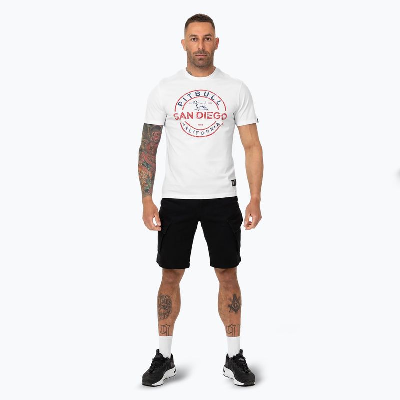 Vyriški marškinėliai Pitbull San Diego Ins. white/blue 2