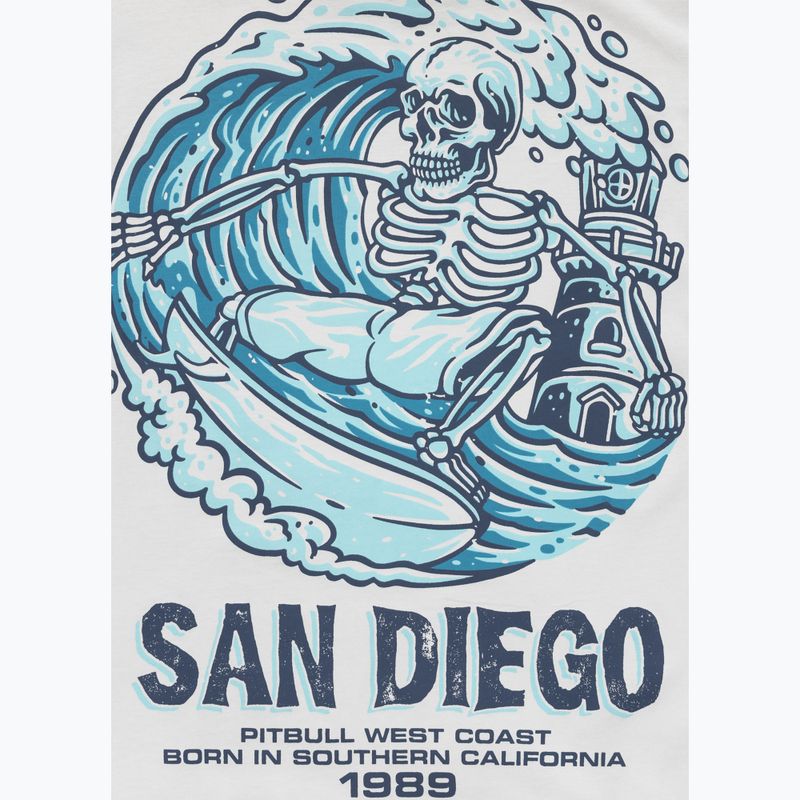 Vyriški marškinėliai Pitbull Skull Surf white/blue 5