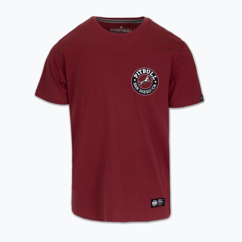 Vyriški marškinėliai Pitbull San Diego CA black burgundy 4